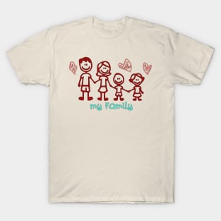 My Family Shirt Design - Unique Heart Gift T-Shirt